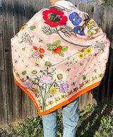 Texas Wildflower Silk Shawl