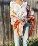 Texas Wildflower Silk Shawl